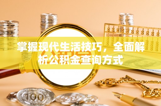 进贤掌握现代生活技巧，全面解析公积金查询方式