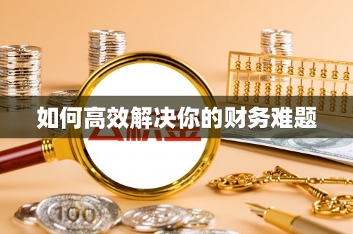 进贤如何高效解决你的财务难题