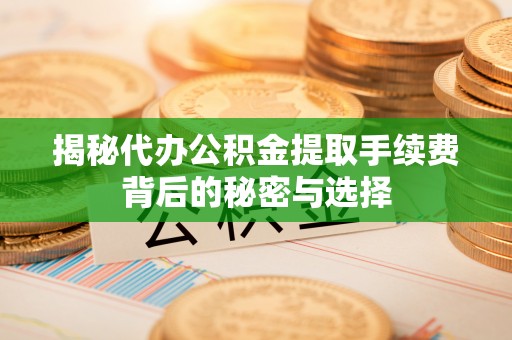 进贤揭秘代办公积金提取手续费背后的秘密与选择