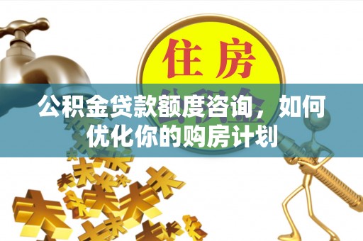 进贤公积金贷款额度咨询，如何优化你的购房计划