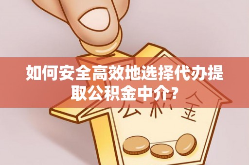进贤如何安全高效地选择代办提取公积金中介？
