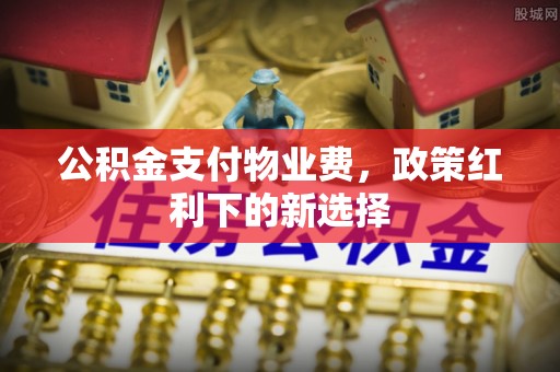 进贤公积金支付物业费，政策红利下的新选择